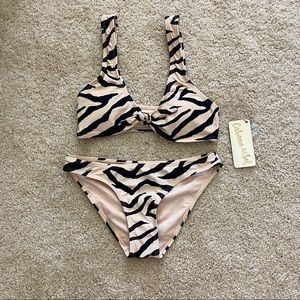 🖤SOLD🖤 NWT Zebra Print Cabana Del Sol Bikini Set Size Small